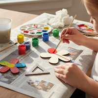 Laser Cut Geometric Wooden Shapes for Crafts and Decoration
