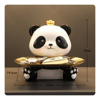 Housewarming Gift Entryway Key Holder Statue Multi-Functional Panda Key Holder Multifunctional for New Homeowners, Living Room, Office Desk