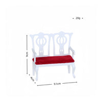 1:12 Scale Sofa European Style Dollhouse Living Room Sofa Ornate Backrest Miniature Wooden Chair Set