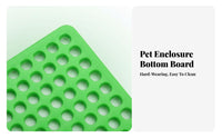 chew-resistant Perforated enclosure Floor Mat Easy to Clean Perforated Hutch perforated panel Non-Slip Pet Foot protector interconnectable Panels for small animal Owners, Indoors
