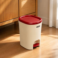 Trash Can, Pedal-Operated Trash Can, Sorting, Stylish, Slim, Plastic, Household Use, With Lid, For Living Room