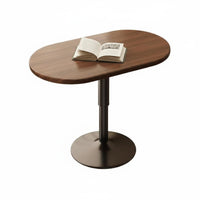 Minimalist Design Movable Coffee Table Multifunctional Adjustable Height Side Table Space Saving Living Room Furniture Sturdy & Long-Lasting for Apartment Dwellers, Homeowners, Telecommuting Workers, Bedroom, Balcony, Small Areas, Home Office