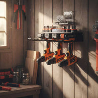 Power Tool Storage Rack Space Saving Wall Mounted Drill Holder Power Tool Organizer