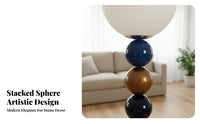 Minimalist Design Gourd Floor Lamp Artistic Decoration Modern Art Floor Lamp Stable Base Indoor Lighting Easy Assembly for Interior Designers, Design Enthusiasts, Living Room, Sofa Side, Guesthouse, Reading Nook