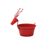 Deer Planter Decorative Flower Buckets Metal Buckets Freestanding Planters Rustic for Balcony, Patio