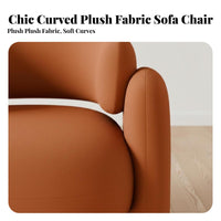 Chunky Upholstered Armchair Nordic and Design Oversized Single Armchair Modern Design Accent Chair for Hotel Guests, Reception Area, Paleice Lounge