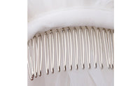 Two-Tier Pearl Bridal Headpiece Lightweight Bridal Headpiece with Comb Handmade for Bride
