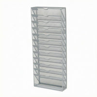13-Tier File Rack Painted Coated Metal Mesh File Organizer Frame Vertical Tray Organizer