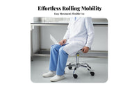 Adjustable Height Pneumatic Lift Stool with Backrest Padded Seat Swivel Chair Heavy-Duty Casters Workshop Furniture Easy to Clean for Factory Workers, Salon Personnel, Laboratory, Garage, Studio, Shop