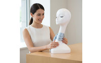 Mannequin Head with Shoulders Defined Facial Features Mannequin Head Bust Abstract Design Hairpiece Display Headform for Retailers, Shop Window