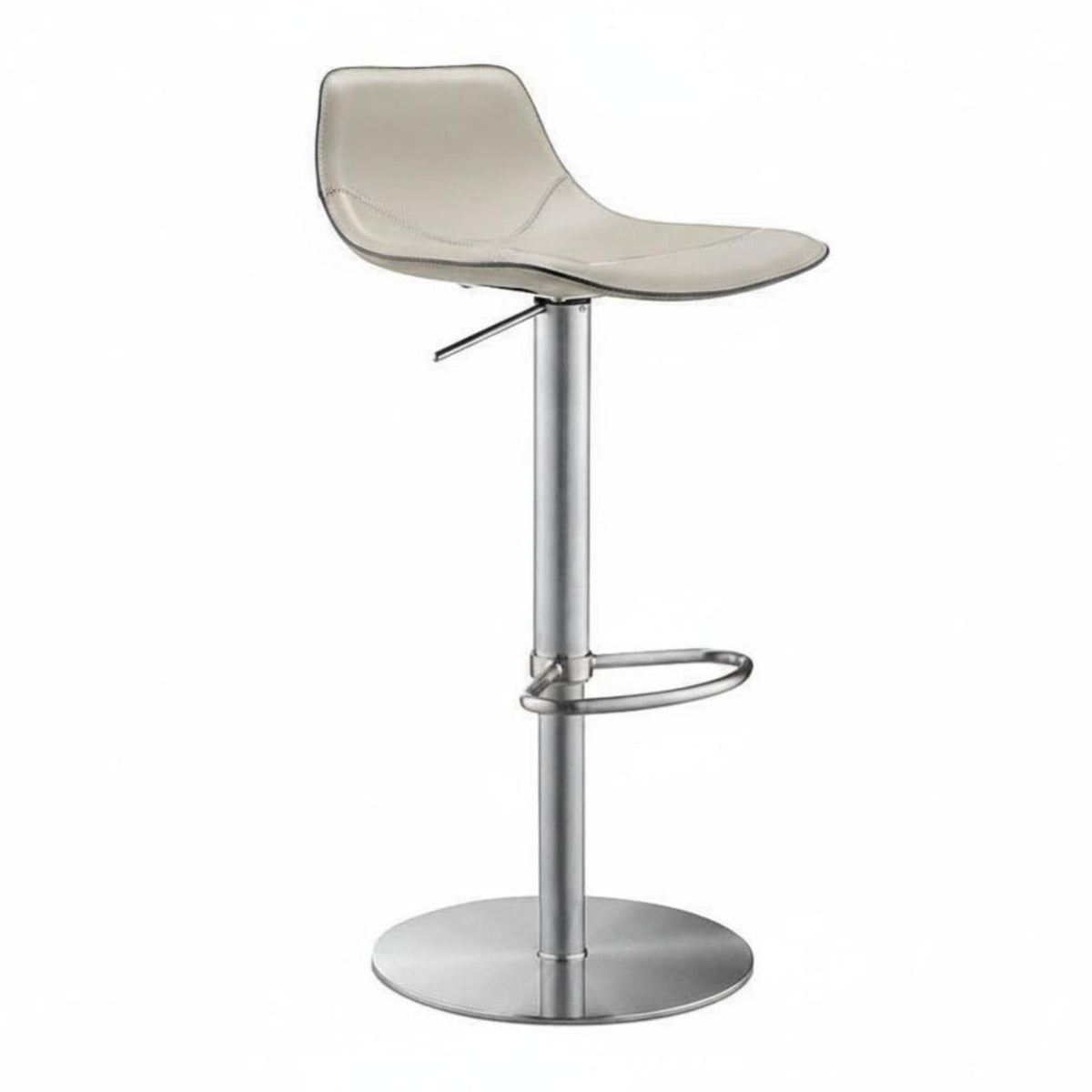 Modern Minimalist Design Adjustable rotating Stool with supportrest Integrated Footrest Adjustable Pedestal Stool with Low supportrest Wide Stable Base Counter Chair Padded Seat for home residents, Adults, Home Bar, Kitchen Island, Pub, Dining Room