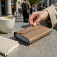 Unisex Fashion Simple Large Capacity Document Card Holder Coin Purse with 50 Clear Pages