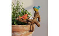 Lifelike Details Aquarium Rim Decor Hand-Painted Flowerpot Rim Decoration Snap-on Design for Garden, Balcony