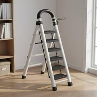 Household Folding Ladder Foldable Folding Stepladder Heavy Duty Portable Step Ladder for Kitchen, Garage, Warehouse