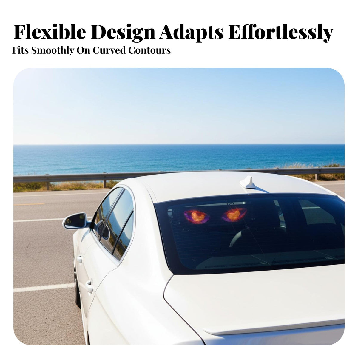 Car Advertising Screen USB Powered App Control LED Screen Customizable Animation & Text Flexible LED Car Panel for Business Owners