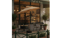 Outdoor Umbrella with Water-Filled Base Windproof Double-Canopy Umbrella with Weighted Base Sturdy for Homeowners, Cafe Owners, Backyard, Courtyard