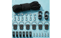 Stainless Steel Kayak Elastic Cord Kit Hook and Loop Set Elastic Cord Hardware Kit Mounting Parts Outdoor Gear High Elasticity