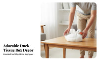 Decorative Call Duck Tissue Holder Cute Design Duck Tissue Box Multifunctional Creature Shaped Napkin Dispenser Stylish Accent for Living Room, Bedroom, Desktop