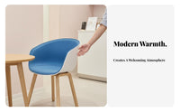 Modern Design Single Cushisingled Seat Soft Upholstery Upholstered Shell Chair Curved Backrest Seating Furniture Thickly Padded for Business Owners, Interior Designers, Dining Room, Reception Area, Kitchen, Bedroom