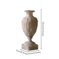 Vase with Pedestal Base Faux Jade Ribbed Vase Antique Evocative Flower Holder for Decorators