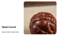 2 Pieces Chinese Astrological Hand Massage Balls Collectible Carved Wooden Baoding Balls Sturdy for Collectors, Office Workers, Stretching, Meditation