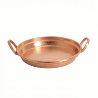 Copper double Handle Pan Hammered Pan with Loop Handles Cookware for Hosts