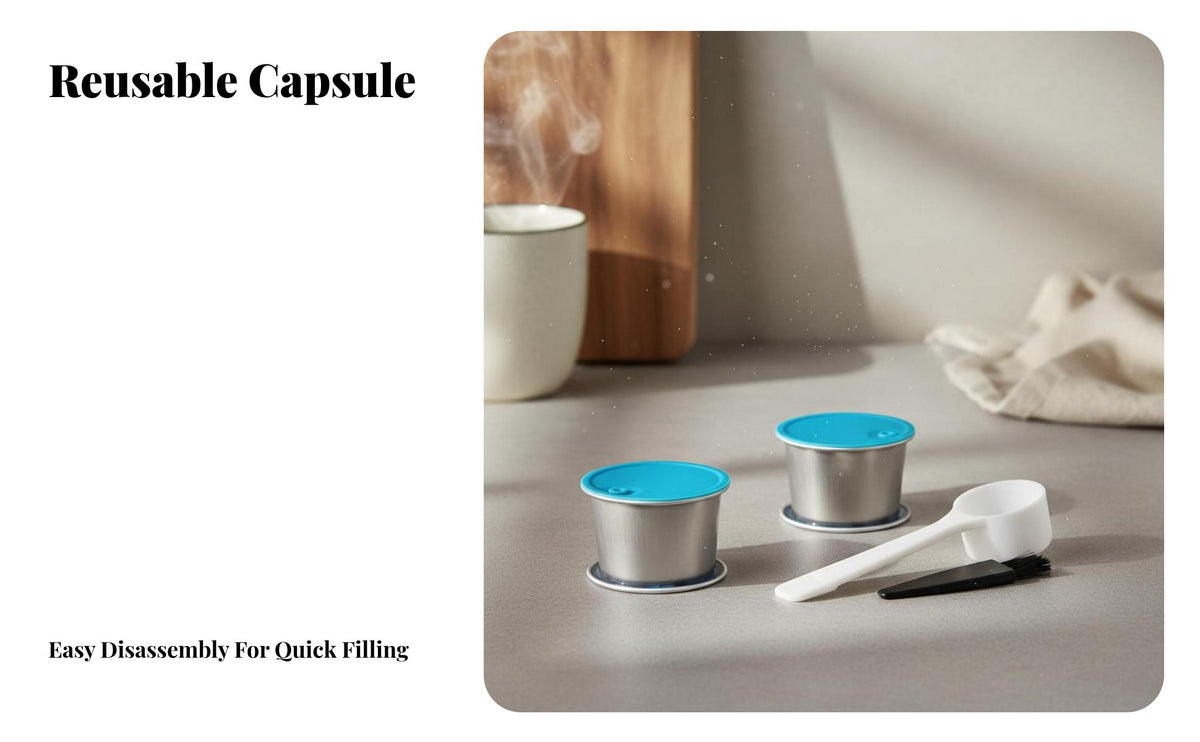 Reusable Coffee Capsule Easy to Clean Kitchen Gadget Saves Msingley Kitchenware for Home Coffee Enthusiasts, Budget-Conscious Consumers, Office