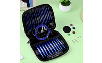 13 Pairs Easy to Swap Tips Blue Knitting Needle Kit Portable Storage Case Interchangeable Knitting for Home Crafting