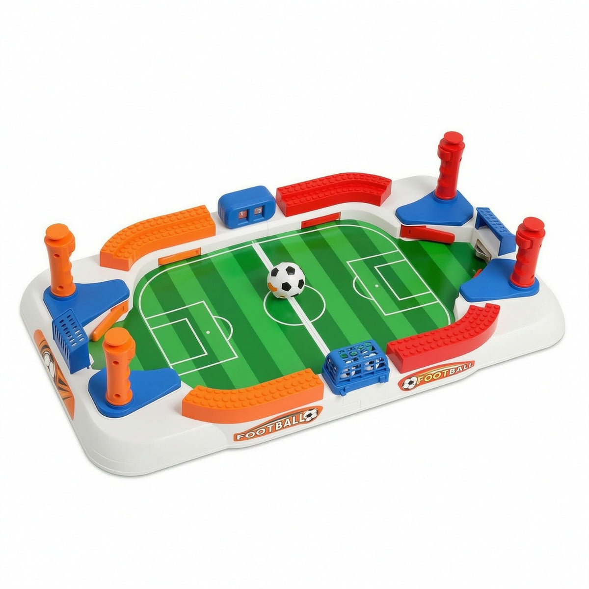Compact Football Board Game with Flippers Portable Tabletop Football Game Manual Soccer Toy Family for Families