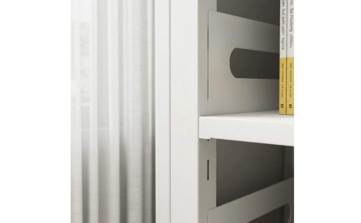 Floor Standing Bookshelf Heavy Duty Simple Iron Bookcase Large Capacity Multi-Tier Book Rack for Students, Kids, Study Room, Bedroom