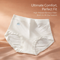 Underwear Women High Waisted Knickers for Multipack with Bamboo Fibre and Silk Gusset, Postpartum C Section Recovery Panties
