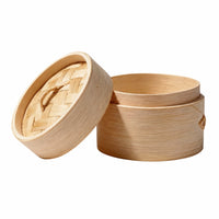 Bamboo Steamer Basket with Lid Simple to Use Bamboo Steamer Basket Cookware Traditional Healthy for Home Cooks, Dumplings