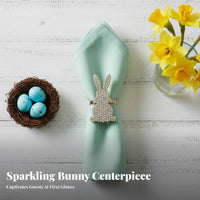 Rhinestones Hare Napkin Holder Glitte Design Rhinestones Hare Napkin Holder Metal Construction for Hoteliers, Caterers, Weddings, Banquets