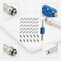 36 Pieces Car Air Conditioning Valve Core Accessories with Remover Tool Car Air Conditioning Valve Core Accessories Refrigeration for Garage