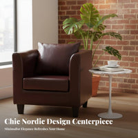 Nordic aesthetic Upholstered Armchair space-saving Footprint Upholstered Tub Chair Padded Armrests Seating Furniture Comfortable Backrest for Apartment Dwellers, Interior Designers, Living Room, Coffee Shop, Boutsideique, Reception Area