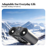 Type-C Two-headHead Fan Compact Wearable Waist Fan