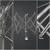 Hand-Cranked Yarn Swift with Clamp Tabletop Yarn Winder Stand Foldable Umbrella Swift Stainless Steel for Knitters, Crocheters, Spinners, Craft Rooms, Studios