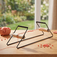Adjustable Bead Loom with Wooden Rollers DIY Metal Bead Loom Long-Lasting Stable for Hobbyists