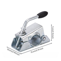 Galvanized Trailer Jack Clamp Heavy Duty Trailer Jack Bracket Manual Mounting Bracket Silver-Colored for Towing