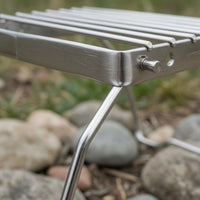 Foldable Cooktop Stand Slatted Top Stainless Steel Cooktop Stand Crossing Pot Holder Compact Heat-Resistant