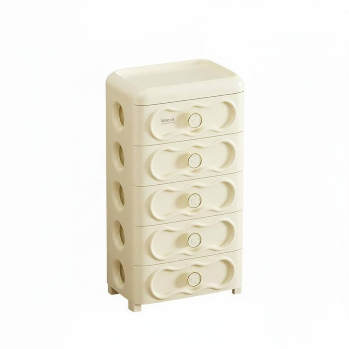 Japanese design Multi-Tier Side Table Space-Saving Multi-Tier Rolling Drawer Unit Mobile with casters Nightstand See-Through Drawers for Apartment Dwellers, Dorm Residents, Bedroom, Living Room, Small Spaces, Bathroom