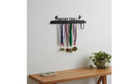 Drill-Effortless Installation Medal Hanger Rack Great Gift Idea Wall Mounted Medal Hanger High Capacity Sports Award Holder Bend Resistant for Athletes, Swimmers