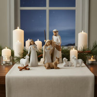 7 Pieces 7 Piece Nativity Set Tabletop Display Holy Family Figurines for Mantel