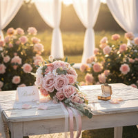 Pink Teardrop Floral Arrangement Photo Prop Bridal Teardrop Floral Arrangement