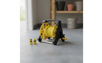 Space-Saving Water Pipe Storage Rack Stable Design Hose Reel Cart Easy Installation for Gardeners, Car Owners, Yard, Patio