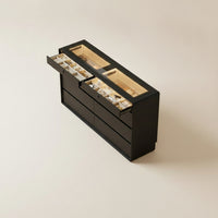 Biometric Lock Cabinet with Tray Biometric Storage Cabinet with Drawers Illuminated Furniture for Bedroom, Living Room