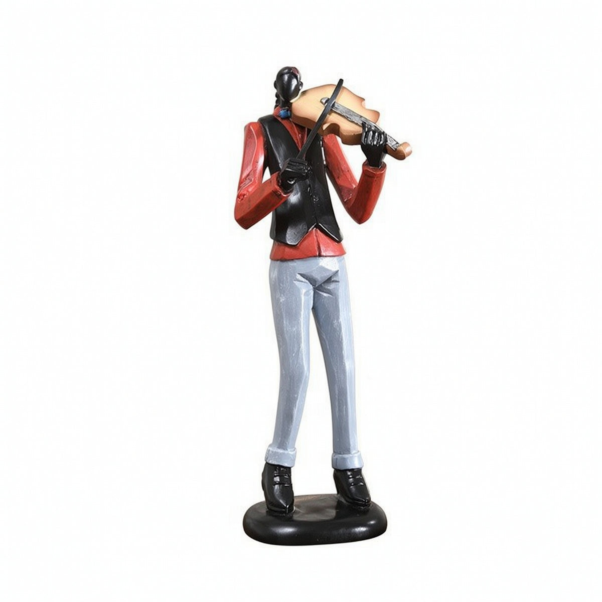Musician Figurine Artistic Musician Statue with Artfully Shaped Sculpture for Jazz Fans, Living Room, Bookshelf