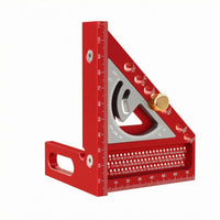 Positioning Pin Metal Combination Square Locking Knob Triangular Protractor Square Reference Holes Woodworking Triangle Ruler Cutout Center for Woodworkers