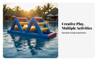 Inflatable multi-tentacle climber Multiple configurations Available Inflatable jumper with Slide and Obstacles Colorful Designs Water Obstacle Course for children, Lake