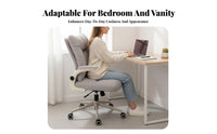 Soft Padded Seat supportless Caster Chair 360° rotate Office Furniture Rolling Base Seating Ergonomic Design for Women, Students, Adults, Study Room, Bedroom, Dormitory